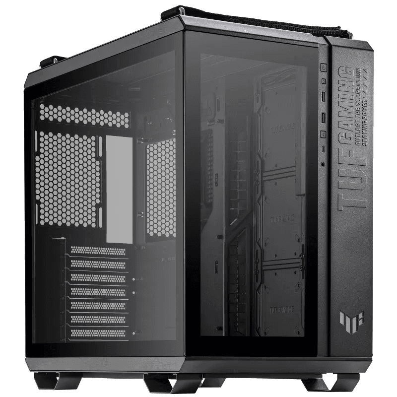 Asus ASUS TUF Gaming GT502 Black ATX Mid-Tower Computer Case with Front Panel RGB Button, USB 3.2 Type-C and 2x USB 3.0 Ports, 2- way Graphic Card Mounting Orientation Compatible, 360mm and 280mm Radiator | 90DC0090-BC9000 - thumbnail 4