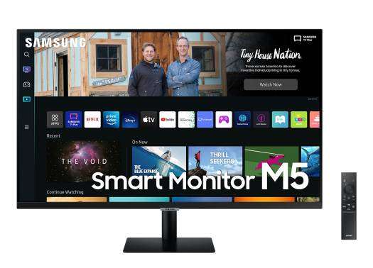 SAMSUNG Samsung M5 32'' Flat Monitor, With Smart TV Experience, 1920x1080 Resolution, Max 60Hz Refresh Rate, 4ms Response Time, 16:9 Aspect Ratio, HDR10, Max 1B Color Support, Black | LS32BM500EMXUE - thumbnail 4