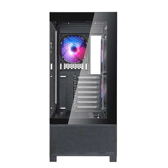 Silverstone Lucid 05 ATX Case, Bold 270° Panoramic View, upto 360mm Radiators, GPU up to 410mm, Type-C | SST-LD05-B-ARGB thumbnail 2