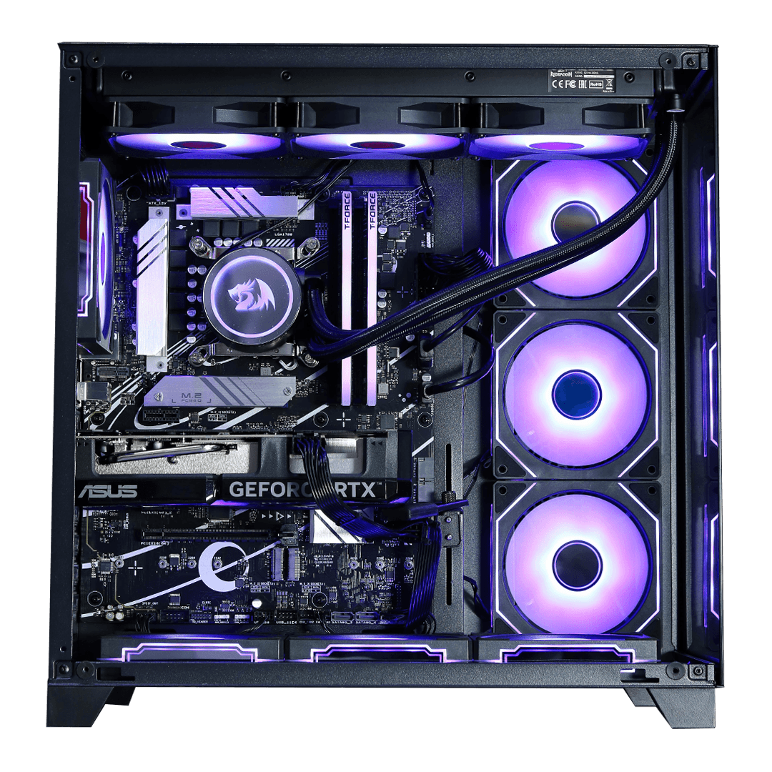 Nanotech Mercury Gaming PC - Ryzen 7 7800X3D, RTX 4060 8GB, 64GB (2x32) DDR5 4800Mhz RAM, 750W PSU, B760 Motherboard, W11 Pro - thumbnail 4