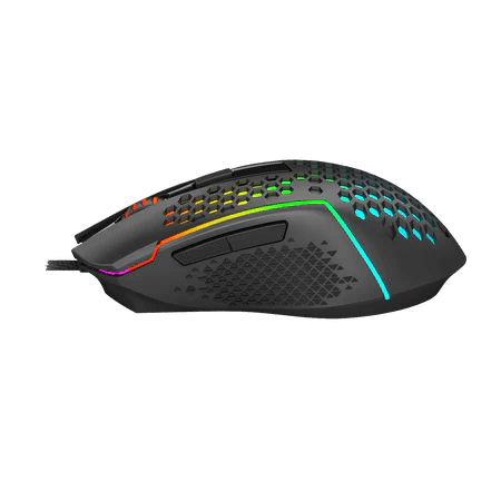 Redragon Redragon M987 Lightweight Honeycomb Wired Gaming Mouse, Programable 6 Buttons, RGB Backlit, 12400 DPI Resolution, 30g Acceleration, 5 Different User Modes, Black | M987-K - thumbnail 4