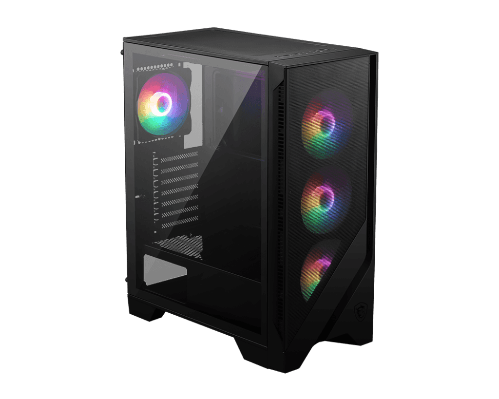 MSI MSI MAG FORGE 120A AIRFLOW Mid Tower Case, 5x Pre-installed ARGB Fans, MOBO Supports Upto ATX, Tempered Glass Window, Black | 306-7G23A21-809 - thumbnail 1