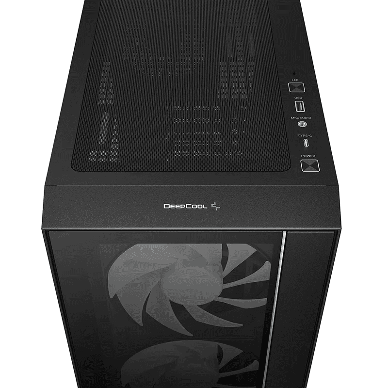 DEEPCOOL Deepcool MATREXX 55 V4 C ATX Mid-Tower Computer Case, 3x140mm 1x120mm ADD-RGB Fans, Full Sized Tempered Glass, Black | R-MATREXX55-BCADA4-G-4 - thumbnail 4