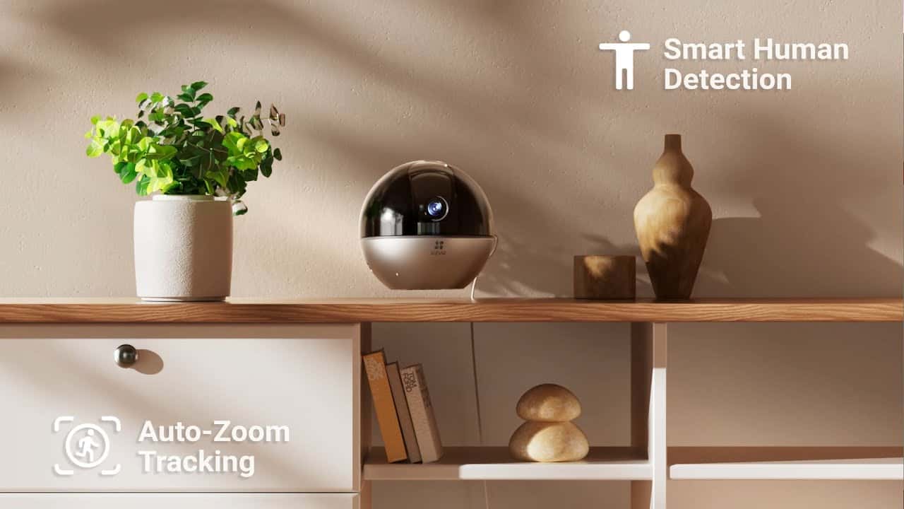 EZVIZ Ezviz E6 3K  Smart Home Camera, 3K Resolution, AI-Powered Human & Pet Detection, Supports 2.4 / 5 GHz Dual-Band Wi-Fi, Auto-Zoom Tracking, Panoramic View, Panoramic ViewIR Night Vision (Up to 10 m / 33 ft), Loud Noise Detection - thumbnail 8