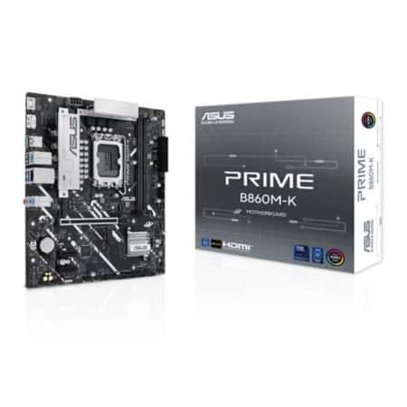 ASUS PRIME B860M-K LGA 1851 micro-ATX Motherboard, 2x DIMM slots, max. 128GB, DDR5, 2x M.2 slots and 4 x SATA 6Gb/s ports, 2.5Gb Ethernet, PCIe 5.0 | 90MB1JT0-M0EAY0 thumbnail 1