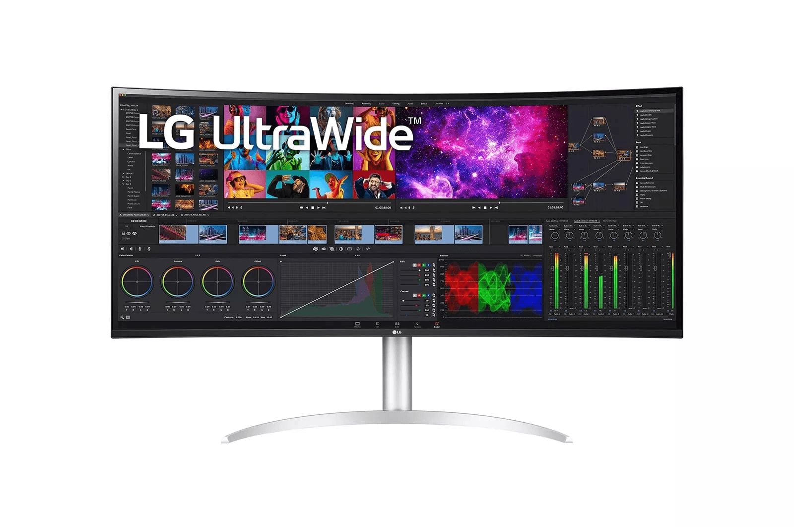 LG LG 40WP95C-W 40'' Curved UltraWide WUHD 5K2K Nano IPS Monitor, With Thunderbolt 4 Connectivity, 72Hz Refresh Rate, 5ms Response Time, DCI-P3 98% Color Gamut, AMD FreeSync, HDR 10, Silver | 40WP95C-W - thumbnail 1