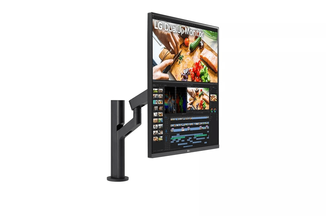 LG 28MQ780-B 28'' SDQHD Nano IPS Dual Up Monitor, 60 Hz Refresh Rate, 5ms Response Time, With Ergo Stand, DCI-P3 98% Color Gamut, 16:18 Aspect Ratio, HDR10, USB Type-C, Black | 28MQ780-B thumbnail 7