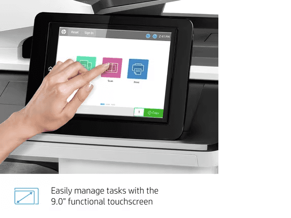 Hp HP Color LaserJet Enterprise MFP M776dn: A3 Functions: Print, Copy & Scan, Hi-Speed USB 2.0, Gigabit Ethernet Network, Up to 1200 x 1200 dpi, Up to 46ppm Black and Colour, Laser Printer | T3U55A - thumbnail 4