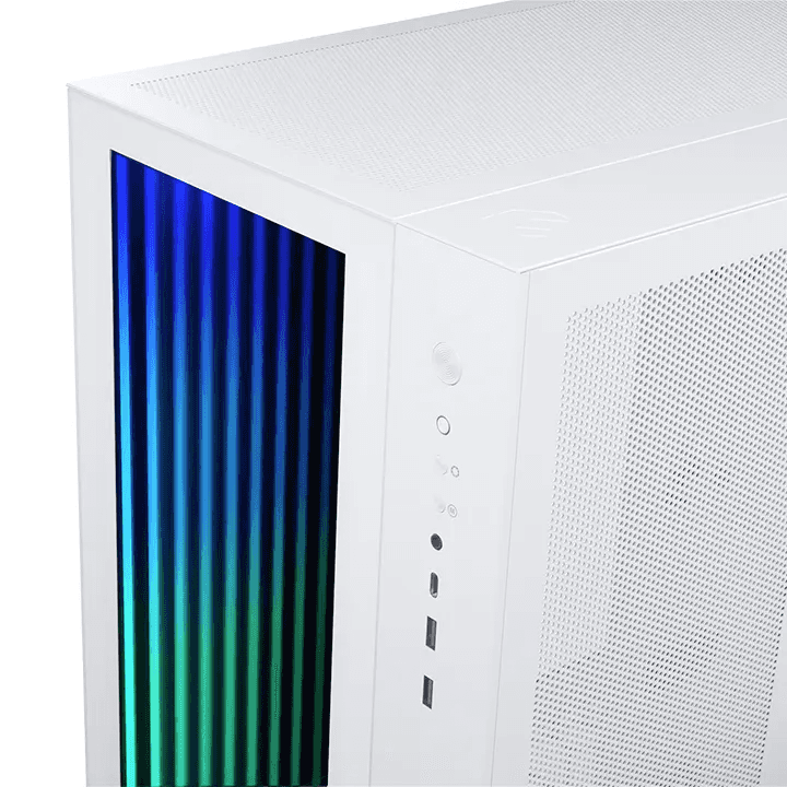 PHANTEKS Magnium Gear NEO QUBE 2 Infinity Mirror White Mid-Tower Case, Dual HDD cage (removable), Triple SSD bracket, Velcro-tie cable management, Up to 9x 120 mm & 4x 140mm fan locations, 360 Radiator support, Up to 280mm wide E-ATX motherboard | MG-NE620QI_DWT02 - thumbnail 4