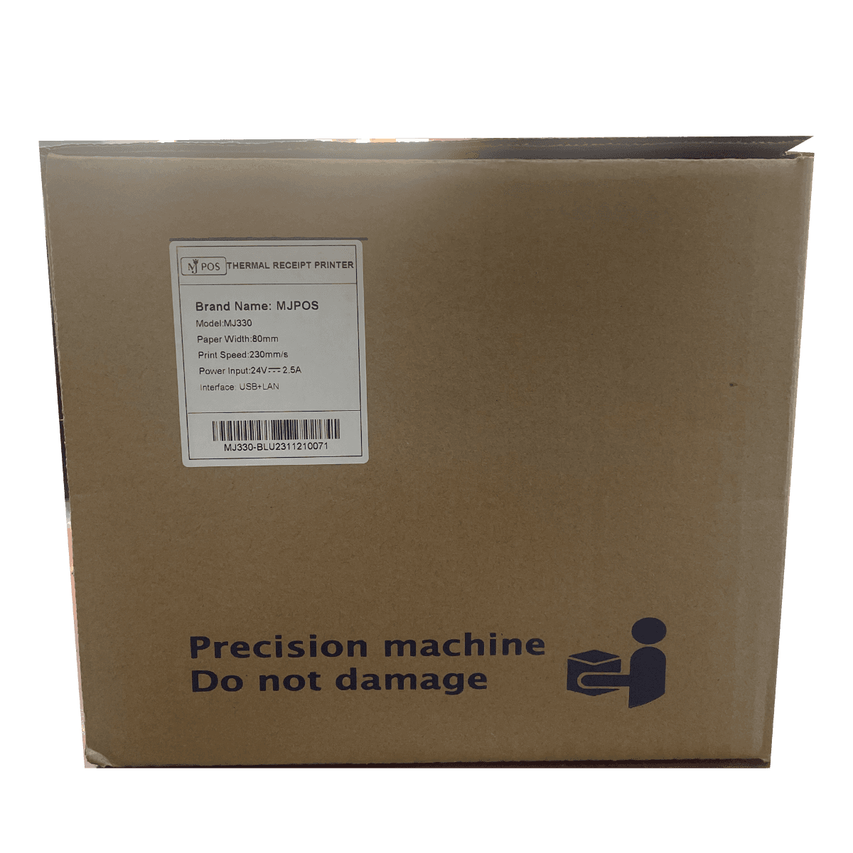 MJPOS Thermal Receipt Printer, Print Speeds Up To 230 mm/sec, USB +  LAN Interfaces, 72mm Printing Area, Partial Auto Cutter, Black | MJ330 thumbnail 3