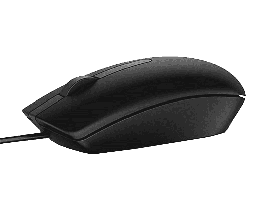 Dell Dell MS116 USB Wired Optical Mouse, 1000 DPI Optical Tracking, 6ft Cable, Black | 570-AAIR - thumbnail 2