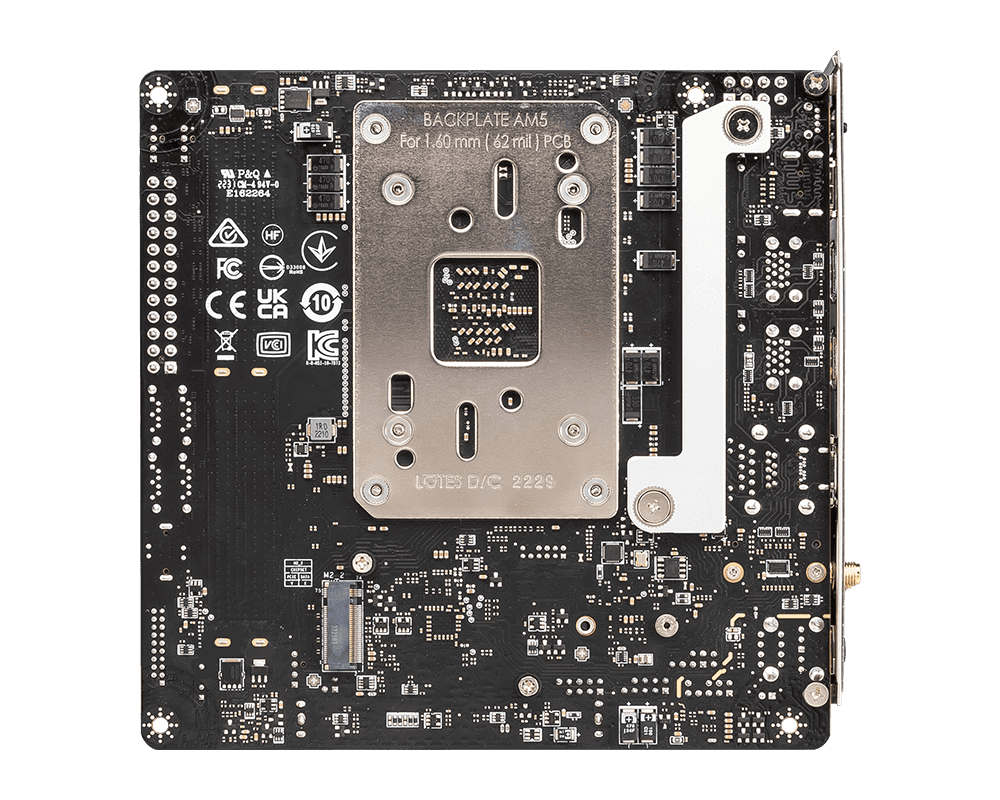 MSI MSI MPG B650I EDGE WIFI Motherboard, Mini-ITX - Supports AMD Ryzen 7000 Series Processors, AM5-8 Phases Direct CPU Power 80A VRM, DDR5 6600+MHz/OC, 1 x PCIe 4.0 x16, 2 x M.2 Gen4, Wi-Fi 6E 911-7D73-006   MINI ATX - thumbnail 6