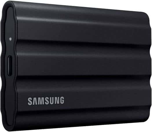 SAMSUNG Samsung T7 Shield 4TB Portable External SSD, USB 3.2 Gen2 Interface (10 Gbps), Read/Write Speeds Up to 1050/1000 MB/s, AES 256-bit Encryption, Rugged, IP65 Dust & Water Resistant, Black | MU-PE4T0S/WW - thumbnail 1