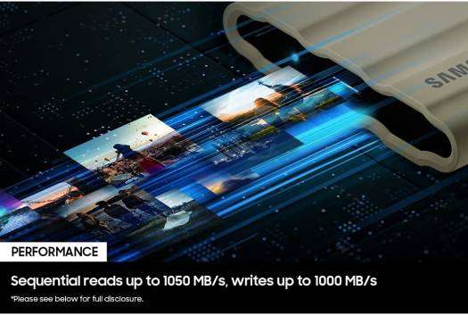 SAMSUNG Samsung T7 Shield 4TB Portable External SSD, USB 3.2 Gen2 Interface (10 Gbps), Read/Write Speeds Up to 1050/1000 MB/s, AES 256-bit Encryption, Rugged, IP65 Dust & Water Resistant, Black | MU-PE4T0S/WW - thumbnail 2