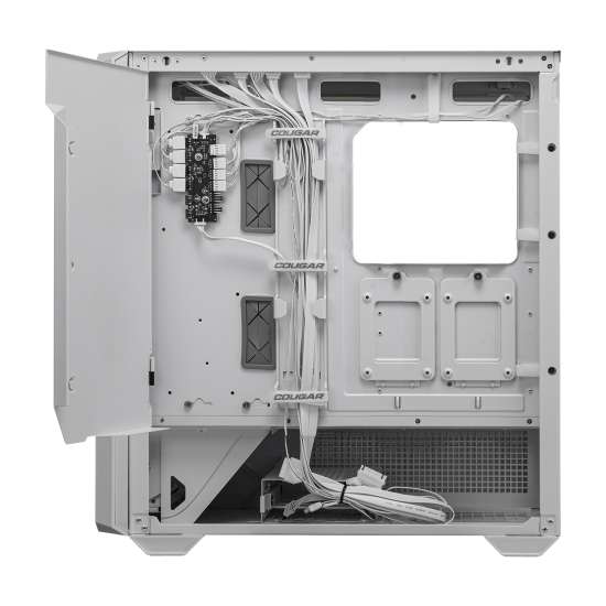 Cougar Cougar MX600 RGB ATX Full Tower PC Case, Up to 360MM Radiator, 4xARGB Pre-Installed Fans, USB-C Gen2x1, USB 3.0x2, Audio, RGB Button, White | 3857C90.0002 - thumbnail 2