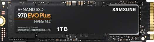 SAMSUNG Samsung 970 EVO Plus 1TB NVMe PCIe M.2 2280 Internal Solid State Drive, Up to 3500 MB/s Read Speed & 3300 MB/s Write Speeds, 1.5 Million Hours MTBF, V-NAND 3-bit MLC, Black | MZ-V7S1T0BW - thumbnail 1