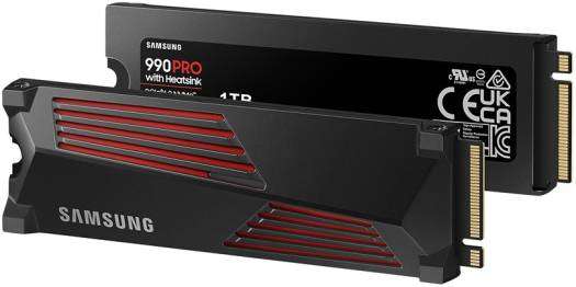 SAMSUNG Samsung 990 Pro with Heatsink 1 TB NVMe 2.0 M.2 2280 Internal SSD, 7450 MB/s Sequential Read Speed, 6900 MB/s Sequential Write Speed, 3.3 Voltage, V-NAND 3-bit MLC, Black | MZ-V9P1T0CW - thumbnail 4
