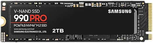 SAMSUNG Samsung 990 Pro 2 TB NVMe M.2 Internal SSD, PCIe Gen 4.0 x4, NVMe 2.0, 1.5 Million Hrs Reliability (MTBF), S.M.A.R.T Support Supported, 7450 MB/s Sequential Read Speed, 6900 MB/s Sequential Write Speed, 3.3 Voltage, V-NAND 3-bit MLC,  | MZ-V9P2T0BW - thumbnail 3