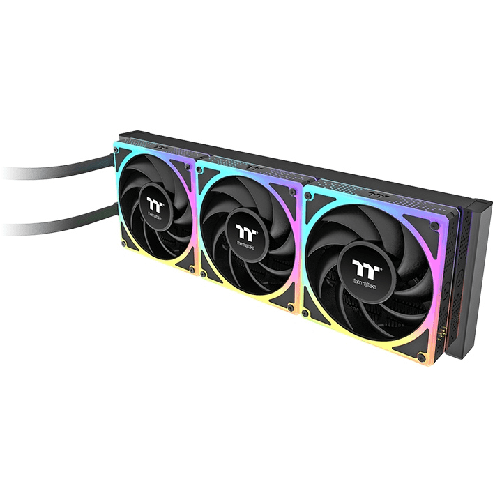 Thermaltake Thermaltake MAGCurve 360 Ultra ARGB Sync AIO Liquid Cooler, 6.67" Curved AMOLED Display, AI Forge Technology, TOUGHFAN EX120, 360mm, Black | CL-W453-PL12SW-A - thumbnail 2