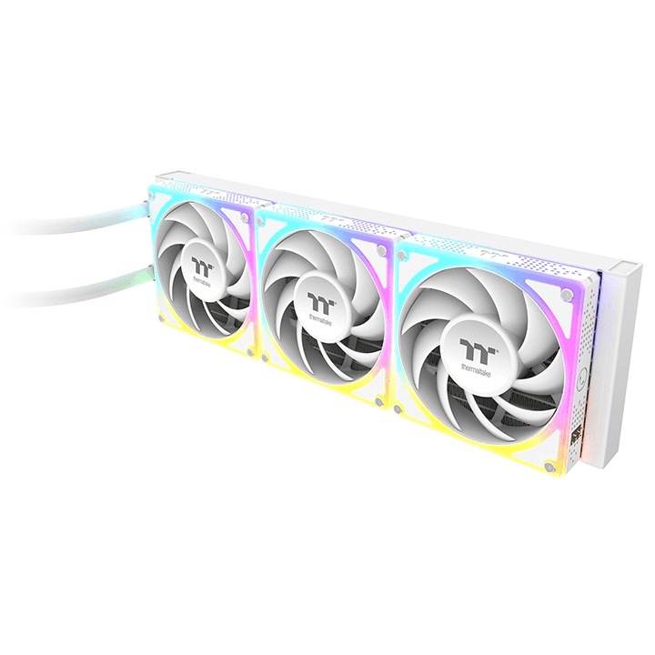 Thermaltake Thermaltake MAGCurve 360 Ultra ARGB Sync Snow AIO Liquid Cooler, 6.67" Curved AMOLED Display, AI Forge Technology, TOUGHFAN EX120, 360mm, White | CL-W454-PL12SW-A - thumbnail 2