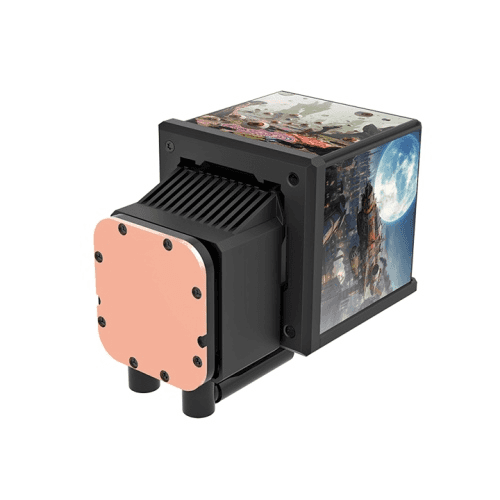 Thermaltake Thermaltake MINECUBE 360 Ultra ARGB Sync Snow AIO Liquid Cooler, Patented Quad-LCD Cube Display, SWAFAN EX MagForce 2.0, 360mm Liquid Cooler, Black | CL-W481-PL12SW-A - thumbnail 3