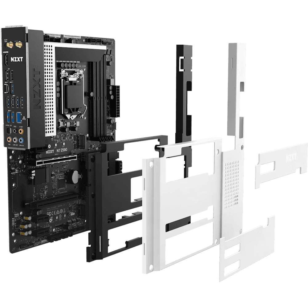 NZXT NZXT, N7 Z590 Intel Z590 gaming ATX motherboard, with Wi-Fi and CAM features,  DDR4, Digital RGB, Digital fan control, Wifi 6E, Bluetooth V5.2, Multi-GPU support, Integrated rear I/O shield | N7-Z590XT-W1 - thumbnail 7