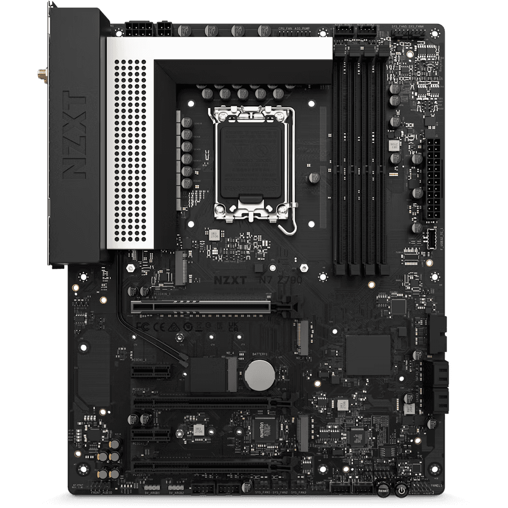 NZXT NZXT N7 Z790 Intel Z790 ATX DDR5 Motherboard, LGA 1700, 4x DIMM Slots, Max Memory 192GB DDR5, PCIe 5.0, M.2, RTL8125BG 2.5G LAN, ALC1220 Codec, Wi-Fi 6E, Bluetooth | N7-Z79XT-W1 - thumbnail 4