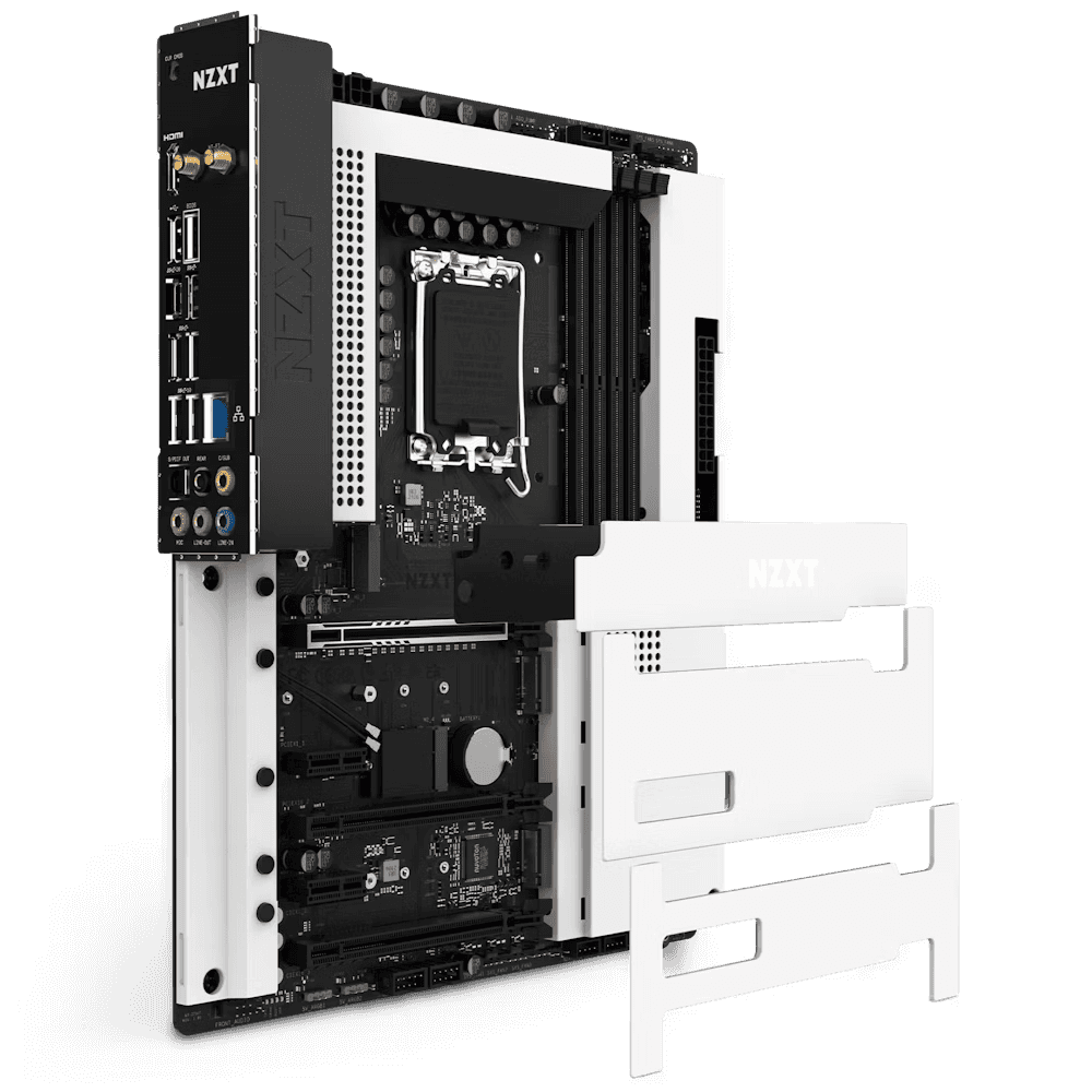 NZXT NZXT N7 Z790 Intel Z790 ATX DDR5 Motherboard, LGA 1700, 4x DIMM Slots, Max Memory 192GB DDR5, PCIe 5.0, M.2, RTL8125BG 2.5G LAN, ALC1220 Codec, Wi-Fi 6E, Bluetooth | N7-Z79XT-W1 - thumbnail 1