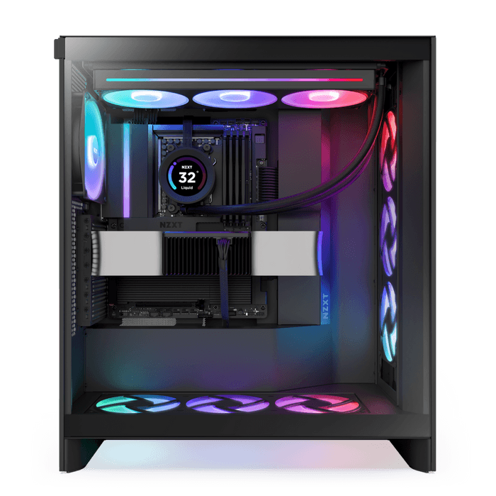 NZXT NZXT N9 X870E AMD X870E ATX Gaming Wi-Fi 7 Motherboard with Full Cover & RGB, 4x DDR5 8000+ MT/s,  USB 4 (40 Gbps), Wi-Fi 7, and 5GbE, Black | N9-X87XT-B1 - thumbnail 5