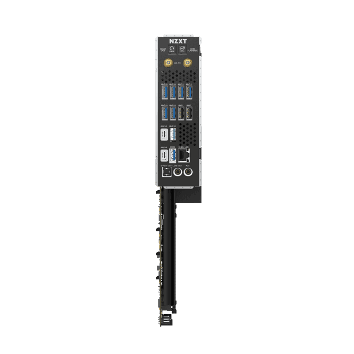 NZXT NZXT N9 X870E AMD X870E ATX Gaming Wi-Fi 7 Motherboard with Full Cover & RGB, 4x DDR5 8000+ MT/s,  USB 4 (40 Gbps), Wi-Fi 7, and 5GbE, Black | N9-X87XT-B1 - thumbnail 3