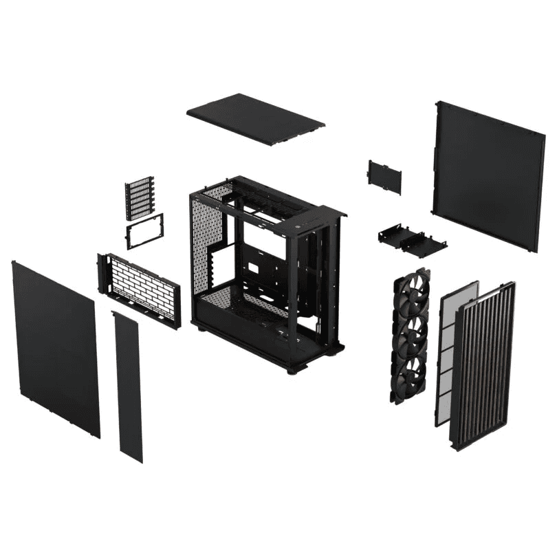Fractal Design Fractal North XL Charcoal Black Mesh Gaming Case, Full mesh side panel, 3x Pre Installed 140 mm fan, 4x Drive mounts, 7x Expansion slots, Motherboard Supports Upto E-ATX  | FD-C-NOR1X-01 - thumbnail 11