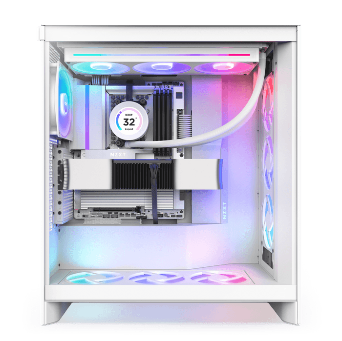 NZXT NZXT N9 X870E Gaming Wi-Fi 7 White ATX Motherboard, AMD AM5 Socket, Ryzen 9000 Ready, DDR5 8000+ MT/s, PCIe 5.0, Dual USB4 (40Gbps), 5GbE LAN, Full Metal Shroud | N9-X87XT-W1 - thumbnail 5