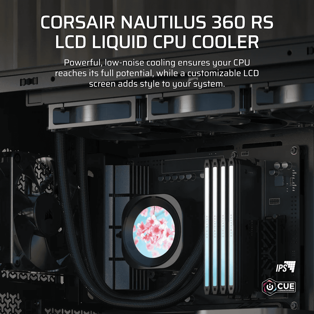 Corsair CORSAIR NAUTILUS 360 RS LCD Liquid Non RGB CPU Cooler, 2.1" IPS Display, 3x Non-RGB RS120 Fans, Intel LGA 1851/1700 & AMD AM5 | CW-9061033-WW - thumbnail 2