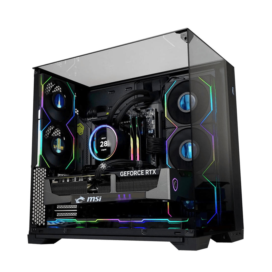 Nanotech Intel Ultra 9 285K + RTX 5090 OC Creator & Gaming PC, Intel Core Ultra 9 285K, RTX 5090 OC Edition 32GB GDDR7, 64GB (2x32GB) 6000MHz, 4TB NVMe SSD, LCD AIO Liquid Cooler, 1300W Platinum, WiFi 7 - thumbnail 1