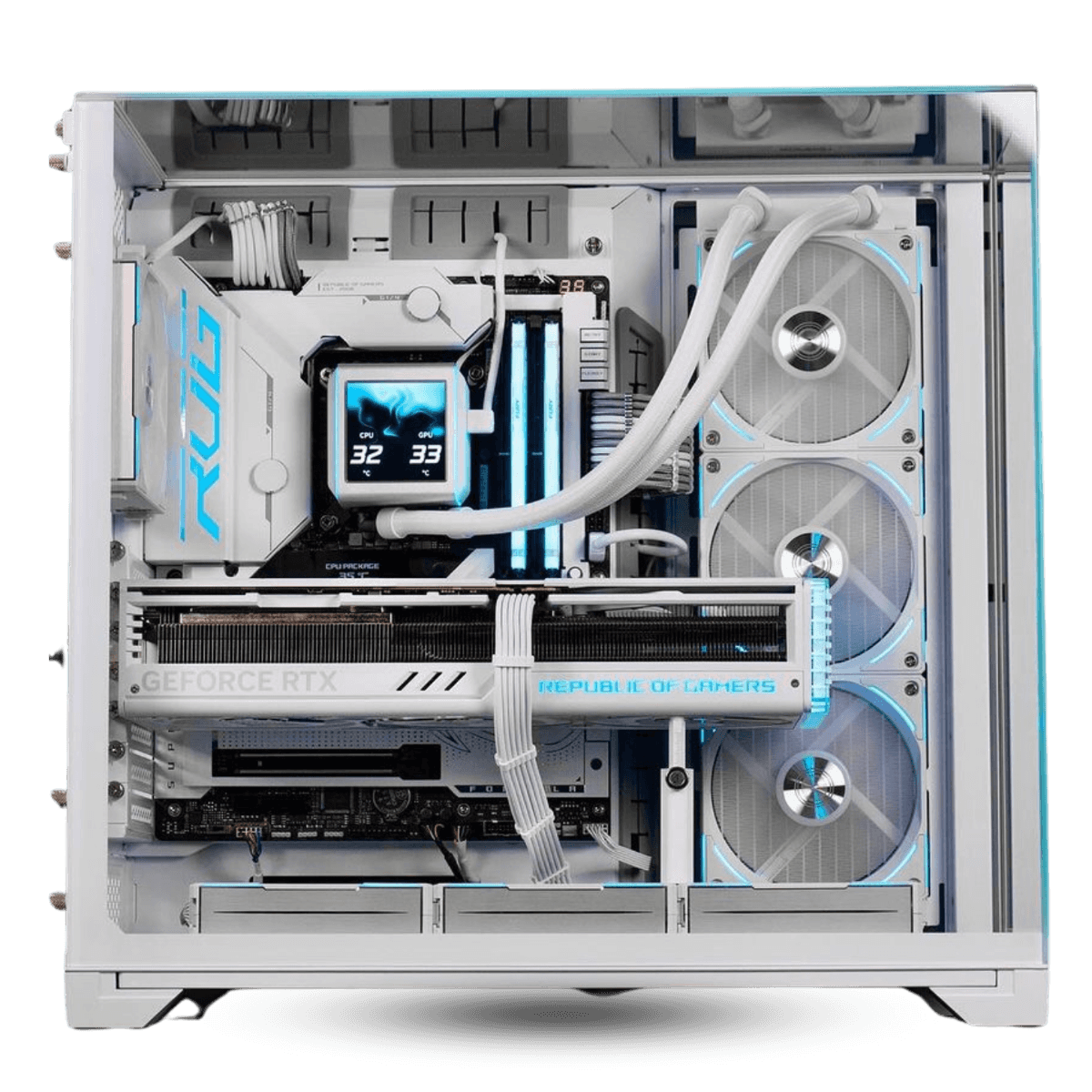 Nanotech Nanotech High-End Custom Gaming PC, Intel Core i9 14900K 24 cores, 32 Threads, RTX 4080 SUPER AERO OC 16 GB, 64GB(2x32) 5200 MHz RAM, 4TB 4.0 NVMe, 1000W 80+ Gold, AIO CPU Liquid Cooler - thumbnail 1
