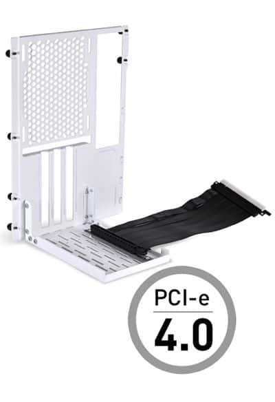 Lian Li O11D MINI/O11 AIR MINI VERTICAL BRACKET KIT 200mm long PCIe Gen4 x16 riser cable, Allows showing graphic card with simple installation and different configurations.| O11DMINI-1W-4 thumbnail 1