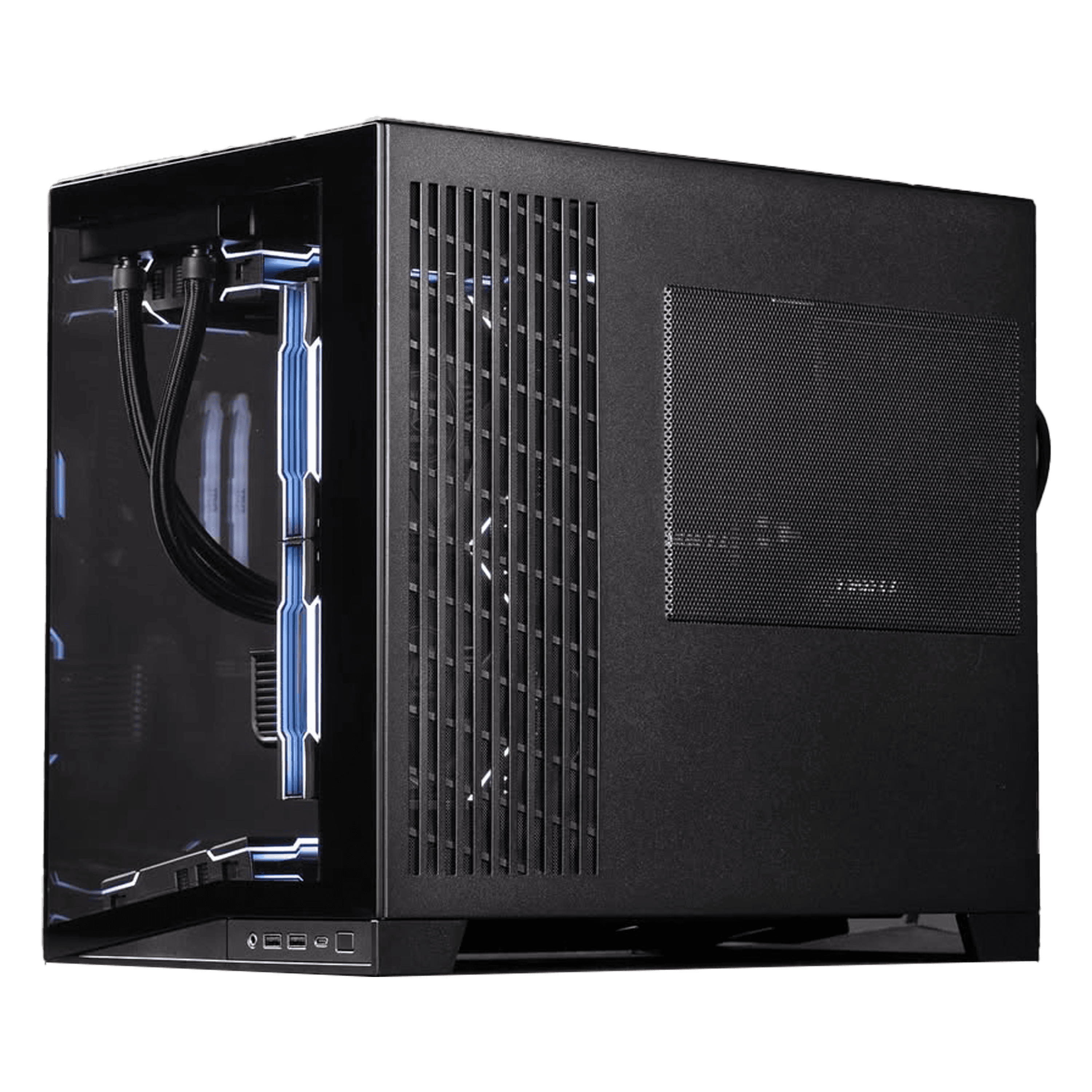 Mini Gaming PC, AMD Ryzen 7 7800X3D – 8 Cores, 16 Threads, 5.0GHz, RTX 5070 OC Edition 12GB GDDR7, 64GB (2x32GB) DDR5 6400MHz,  990 PRO 2TB NVMe, 850W ATX 3.1, RYUJIN III 360 ARGB EXTREME AIO,  O11 DYNAMIC MINI V2 FLOW,  Wireless LCD 120 Reverse Blade Fans thumbnail 2