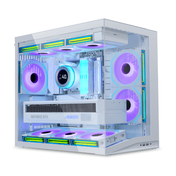 Nanotech AORUS ICE Edition Gaming PC, Ryzen 7 9800X3D, RTX 5090 32GB White OC, 32GB DDR5 6000, 1TB NVMe, O11 Dynamic - thumbnail 1
