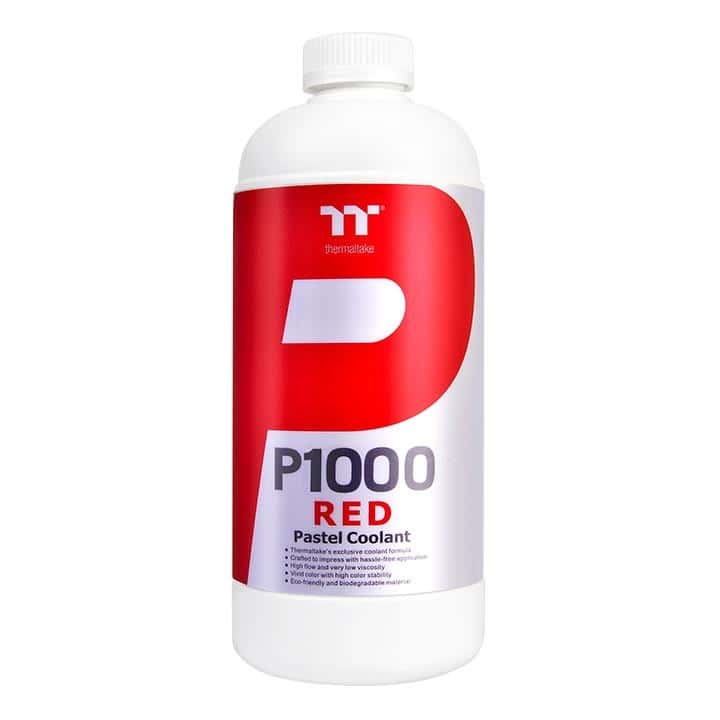Thermaltake Thermaltake P1000 Pastel Coolant, 1000ml Red pastel based non-transparent and high performance coolant for PC water-cooling, offering superb protection for copper, nickel, brass, and aluminum | CL-W246-OS00RE-A - thumbnail 4