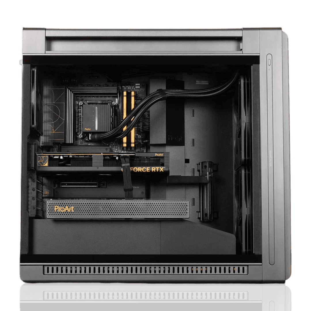 Asus ASUS Powered ProArt Rendering PC, ProArt X870E-CREATOR WIFI, AMD Ryzen 9 9900X 12 Cores 24 Threads, NVIDIA RTX 4080 SUPER 16GB, 64GB DDR5 RAM 6400MHz, 2TB SSD Gen 5, 850W 80 PLUS Gold PSU, 4200mm Liquid Cooler, Wi-Fi + BT - thumbnail 1