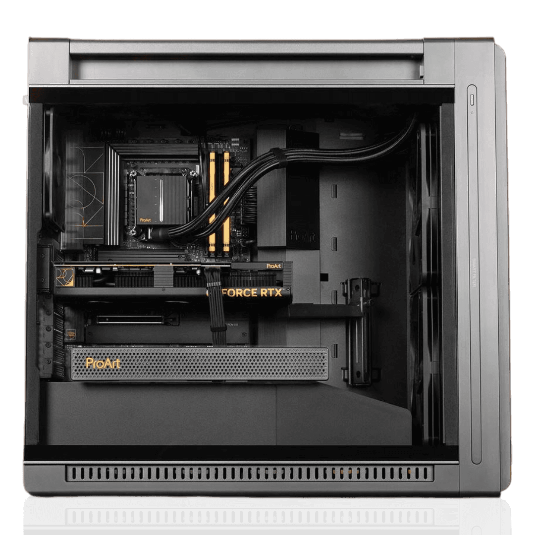 Asus ASUS Powered ProArt Rendering PC, ProArt X870E-CREATOR WIFI, AMD Ryzen 9 9900X 12 Cores 24 Threads, NVIDIA RTX 4080 SUPER 16GB, 64GB DDR5 RAM 6400MHz, 2TB SSD Gen 5, 850W 80 PLUS Gold PSU, 4200mm Liquid Cooler, Wi-Fi + BT - thumbnail 6