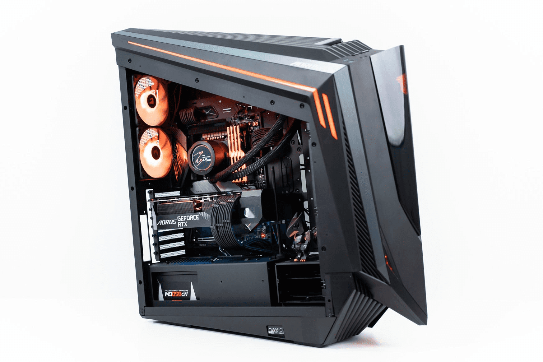 Nanotech Neonpunk AMD X AORUS Gaming PC, AMD Ryzen 9 9950X3D, 5080 Master OC Edition 16GB, 64GB (2x32GB), 6000MHz, Pro 2TB PCIe Gen5, 1000W, AIO Cooler - thumbnail 1