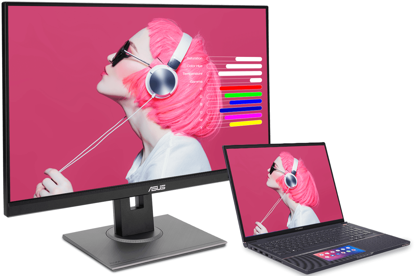 Asus ASUS ProArt Display PA278QV Professional Monitor - 27-inch, IPS, WQHD (2560 x 1440), 100% sRGB, 100% Rec. 709, Color Accuracy ??E < 2, Calman Verified, ProArt Preset, ProArt Palette, Ergonomic Stand, 2 Year Warranty | 90LM05L1-B01370 - thumbnail 2