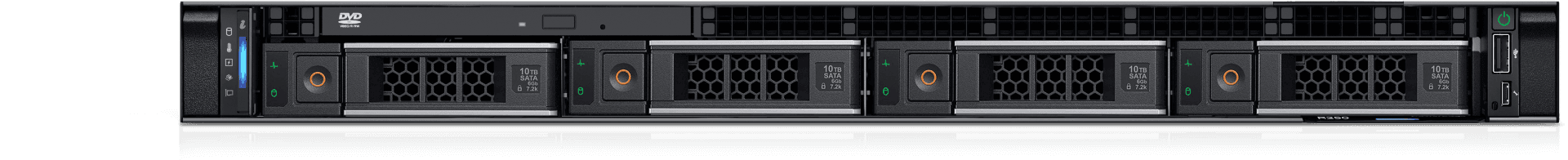 Dell Dell PowerEdge R250 Rack Server, Intel Xeon E-2314 2.8GHz, 16GB UDIMM, 2TB HDD SATA 6Gbps, iDRAC9 Basic 15G,Single Cabled Power Supply 450W Platinum, TPM2.0 | PER250CM1-AF - thumbnail 3