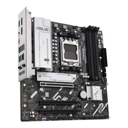 Asus ASUS Prime B840M-A WiFi-CSM AMD AM5 B840 mATX Motherboard, Advanced AI Ready, DDR5, PCIe 4.0 Ready, 3xM.2 Slots, Wi-Fi 6E, 2.5Gb LAN, DisplayPort, HDMI, USB 5Gbps Type-C, BIOS Flashback, Aura Sync | 90MB1J20-M0EAY0 - thumbnail 1