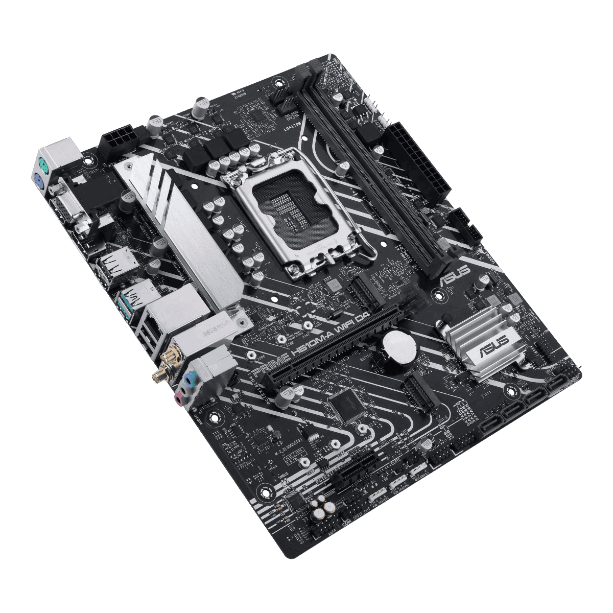 Asus ASUS PRIME H610M-A WIFI D4 Intel H610 (LGA 1700) mic-ATX motherboard with DDR4, PCIe 4.0, dual M.2 slots, Intel 1 Gb Ethernet, WIFI 5, DisplayPort, HDMI, D-Sub, USB 3.2 Gen 2 ports, SATA 6 Gbps, Addressable Gen 2 headers, and Arua Sync | 90MB1C80-M0EAY0 - thumbnail 5