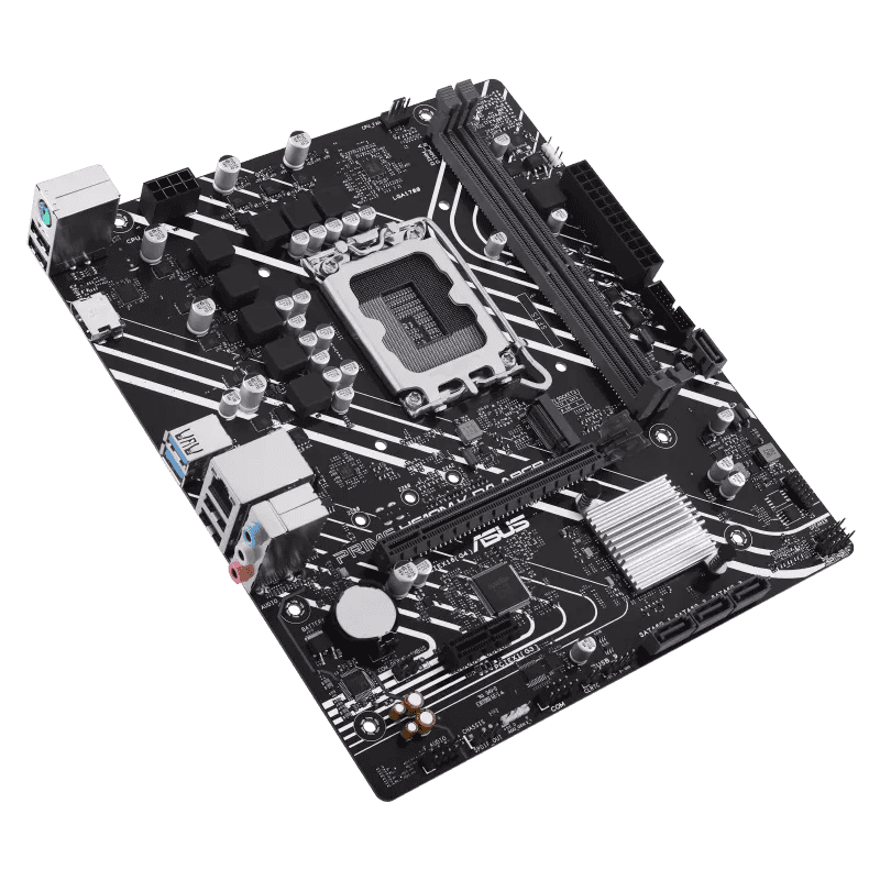 ASUS PRIME H610M-K D4 ARGB Intel H610 (LGA 1700) micro-ATX DDR4 Motherboard, PCIe 4.0, M.2 slot, Realtek 1 Gb Ethernet, HDMI, USB 5Gbps, SATA 6 Gbps, Two-Way AI Noise Cancelation, Aura Sync | 90MB1HN0-M0EAY0 thumbnail 3