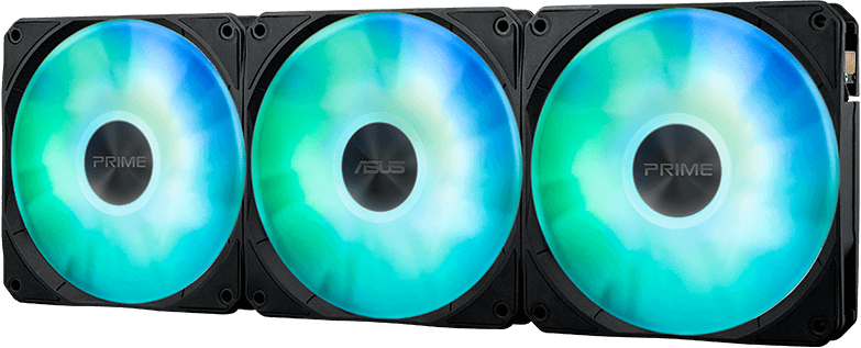 ASUS Prime LC ARGB LCD all-in-one CPU Liquid Cooler, with sharp screen showcasing CPU & GPU information, High-performance Asetek pump, Daisy-chainable fans, upto 3600 RPM, Black | 90RC00Z1-B0EAY0 thumbnail 2