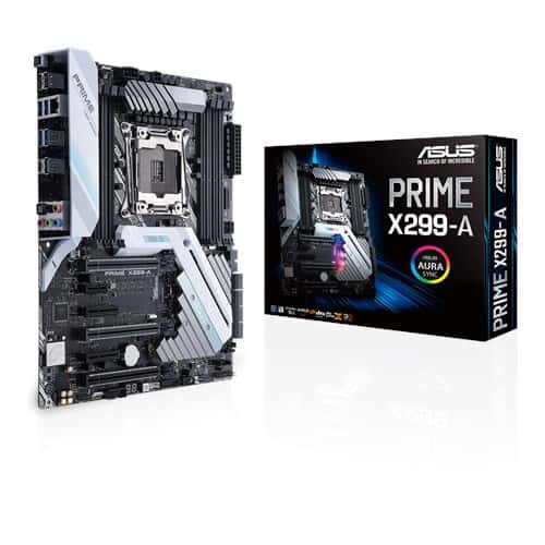 Asus ASUS Prime X299-A II Intel ATX Motherboard, LGA 2066 for Intel Core X-series processors, with AI Overclocking, 12 IR3555 power stages, DDR4 4266 MHz, Triple M.2, USB 3.2 Gen 2 Type-C and Aura Sync RGB lighting | 90MB11F0-M0EAY0 - thumbnail 1