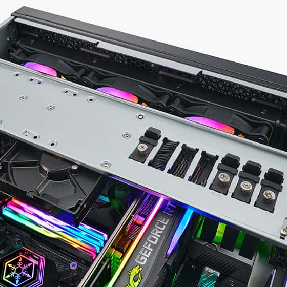 Nanotech Rack mounted Workstation, AMD Ryzen 9 9950X, 16-Core, 32-Thread, NVIDIA RTX 4090 24GB GDDR6X, 64GB (2x32GB)  6400MTs, 990 PRO 2TB NVMe+8TB SSD 870QVO SATA,  360 Customizable 5th Gen Cooler, 1200W  - thumbnail 6
